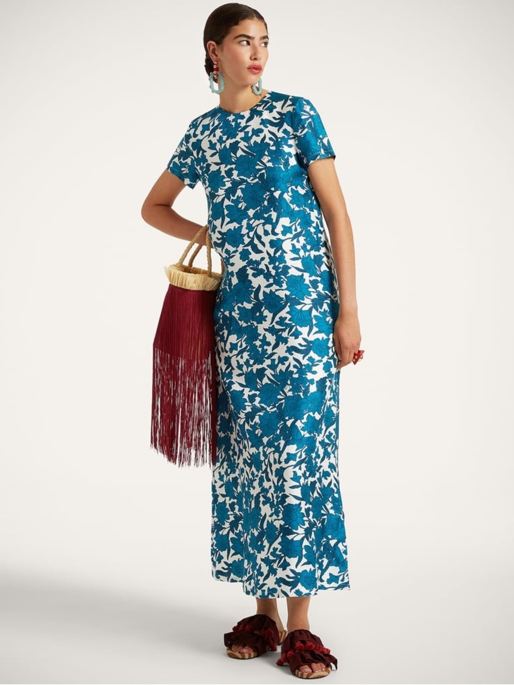 La DoubleJ 100% Silk Maxi Swing Dress